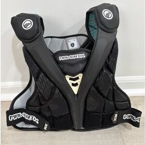 Maverik RX Lacrosse Shoulder Chest Pads Youth Small Black Protective Gear Lax